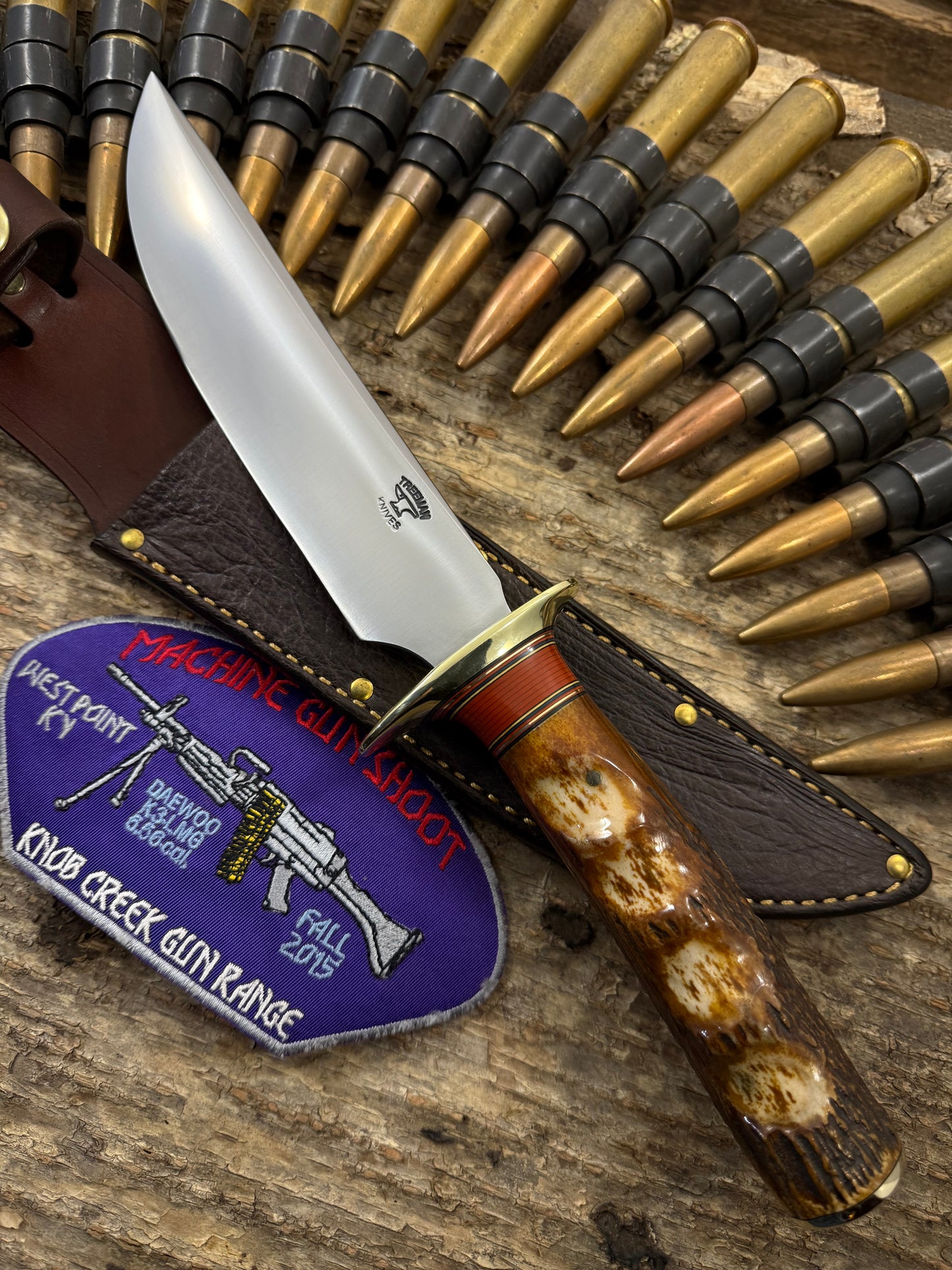 Treeman 7 1/2" Heady Duty Fighter Finger Grip Sambar Stag