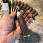 Treeman Double Skull Fighter 7" Blade Brass Guard Stag  Handle