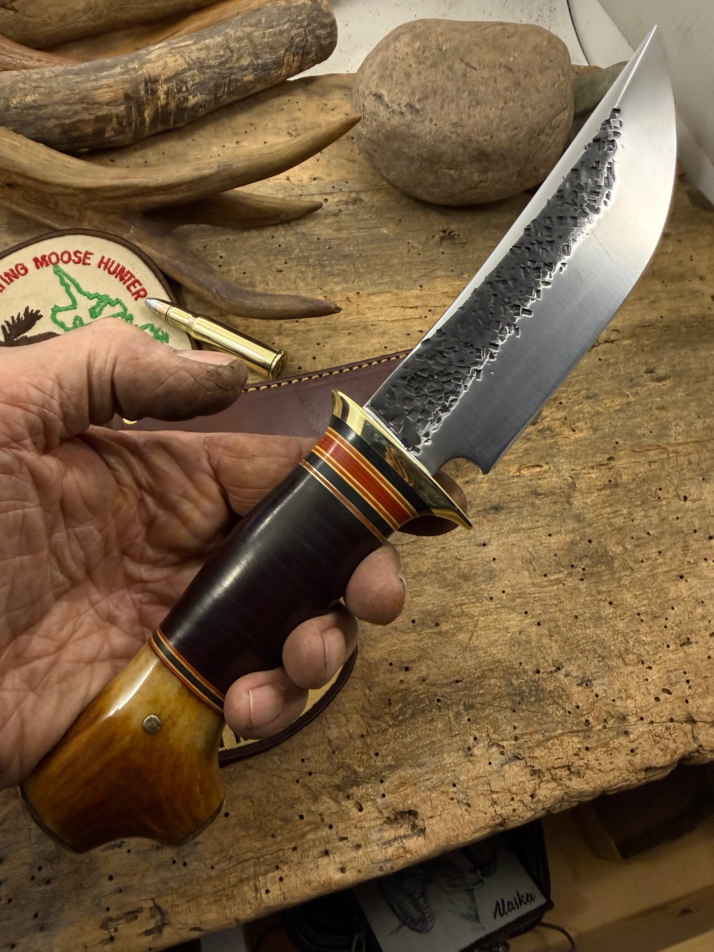 Big SIX Hammer Mark Hunter  Horse Hide Crotch Stag Pinned butt Caps