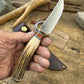 Treeman Traditional Classic Trout & Bird  4" Blade Brass Stag