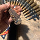 Treeman Double Skull Fighter 6 3/8" Blade NS AAA Sambar Stag Shark Sheath