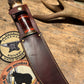 Treeman 7" Hammermark Camp Knife Horse Hide Crown stag