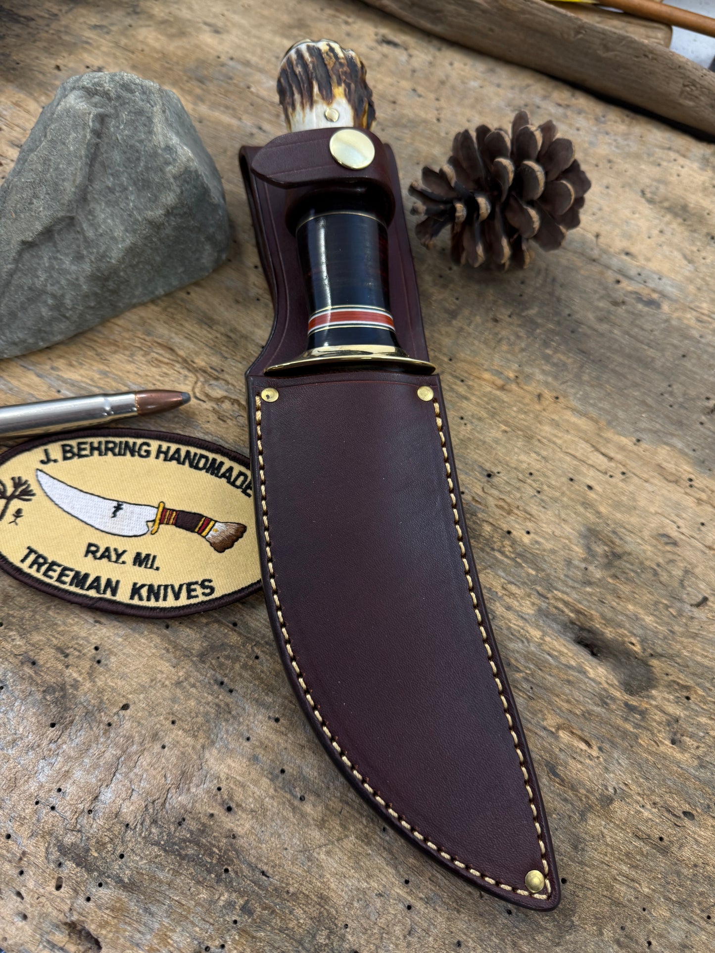Treeman Woodcraft 6" Horse hide Sambar Stag