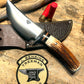 Treeman Fox River Hunter AEB-L Nickel Red Sambar Stag Ox Cap Shark sheath