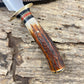 Treeman Model 1 Style Fighter 8 1/2" HD forged blade Red Stag Shark Wide Mouth Sheath