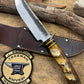 Double Skull 7" Fighter Nickel Finger Grip Sambar Stag Hammer Mark