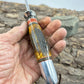 Treeman Special Hunter 6" AEB-L Stainless NS Sambar Stag Aluminum Crows beak butt. Giraffe sheath.