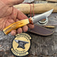 Treeman Trout Knife Forged 1095 Copper Guard 120 Year old stag Mammoyh Cap