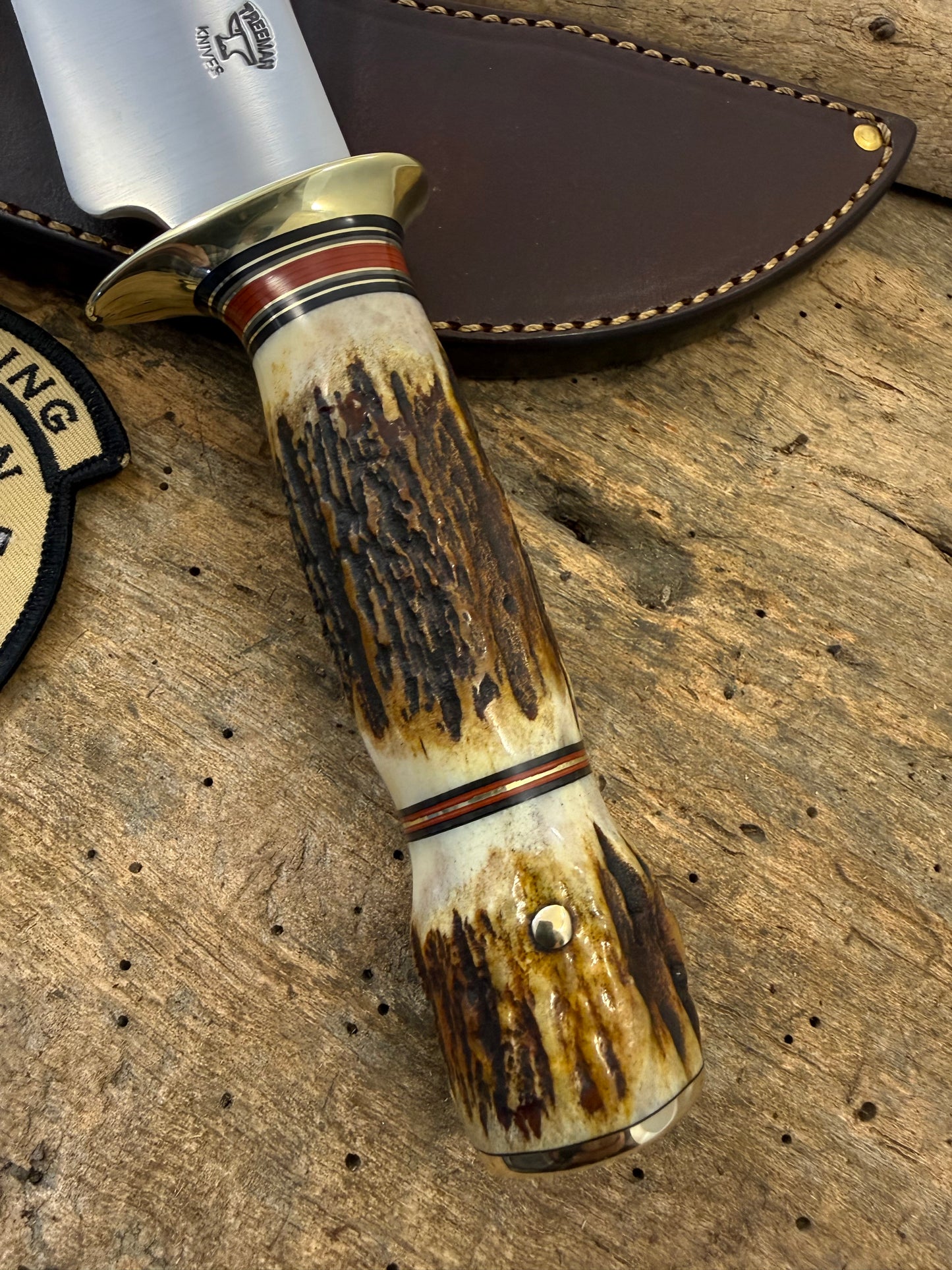 Treeman Stag/Stag Woodcraft 6" Blade  Brass guard