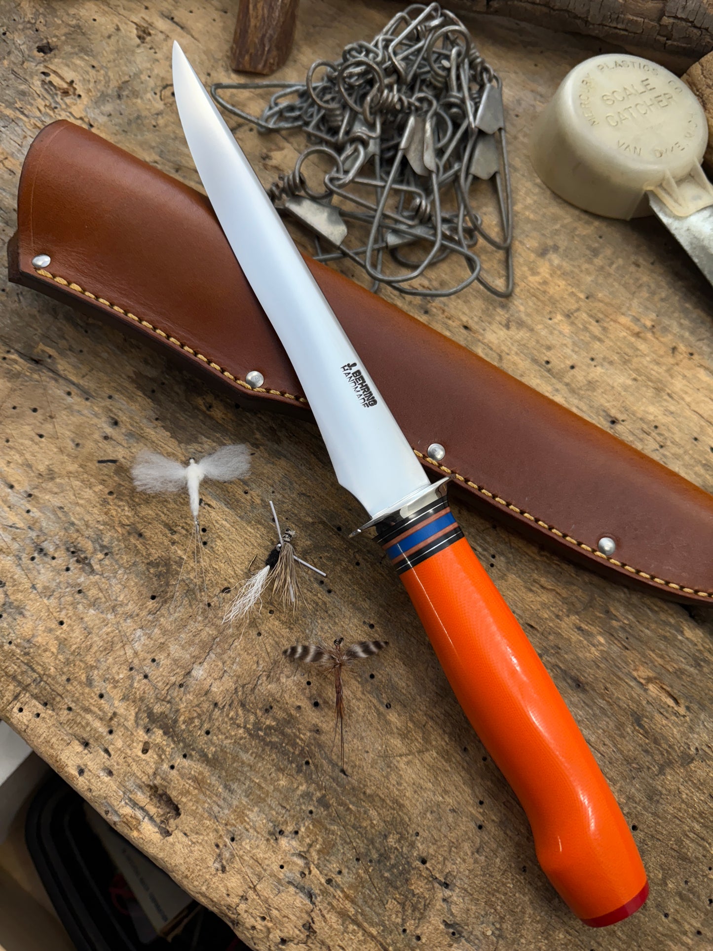 High Vis Orange G10 7" Filet knife AEB-L Stainless