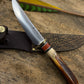 Treeman Old School 5 1/2" Deer & Trout Hunter . Brass real Red Sambar Stag Pinned Brass Butt