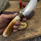 Treeman Woodcraft 6" Brass sambar stag Sheep horn butt