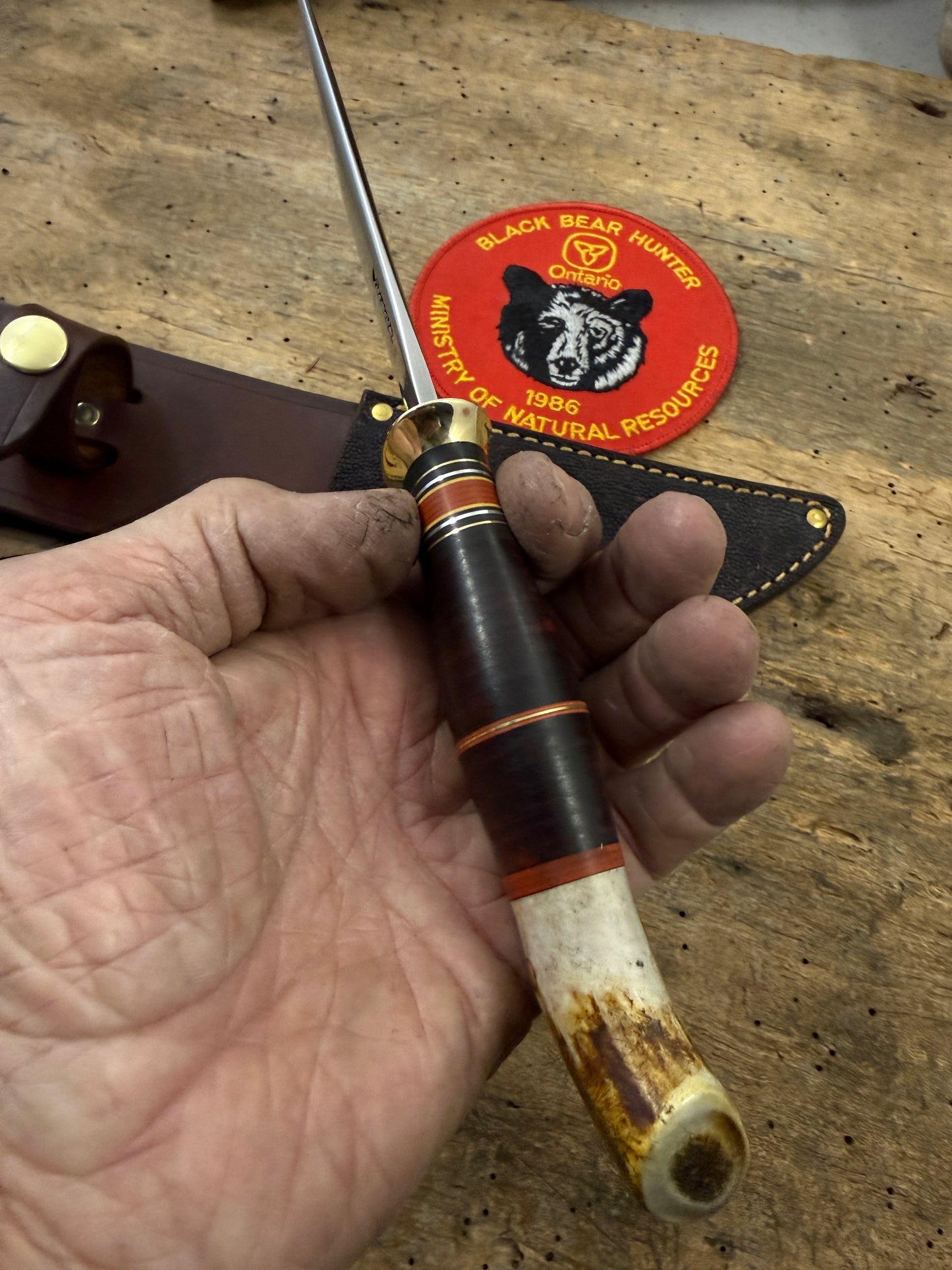 Treeman Pro Cut Iron Mt Hunter Horse Hide Crotch Stag Elephant Ear Sheath