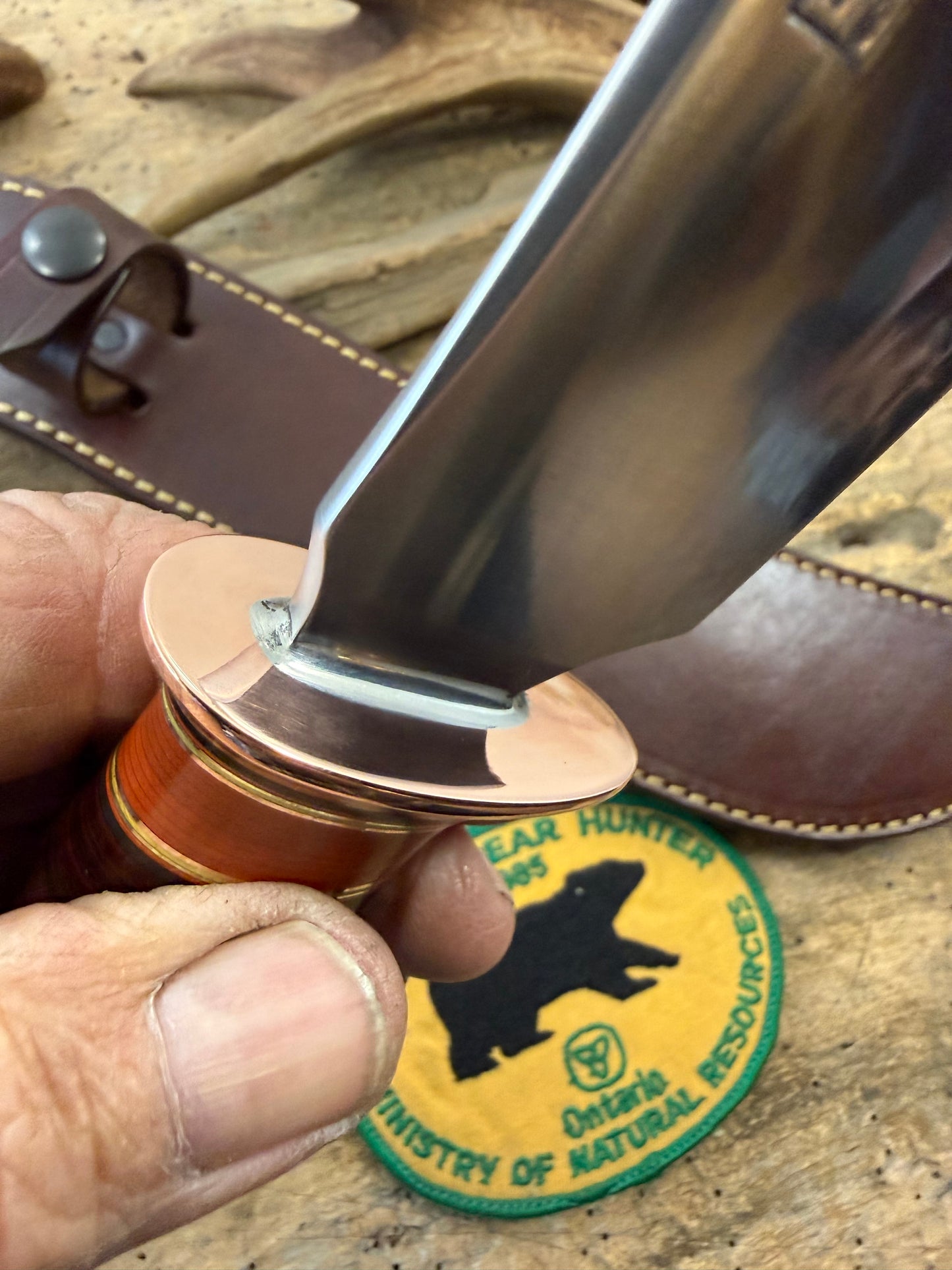 Treeman Nesmonk Hunter Copper Horse Hide Crown stag