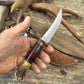 Treeman 4 1/2" Trout & Bird Nickel Horse Hide Crown Beaver Tail