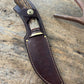 Treeman  5" Copper Harbor AEB-L Stainless Sambar Stag Mammoth Ivory Ostrich Leg Sheath