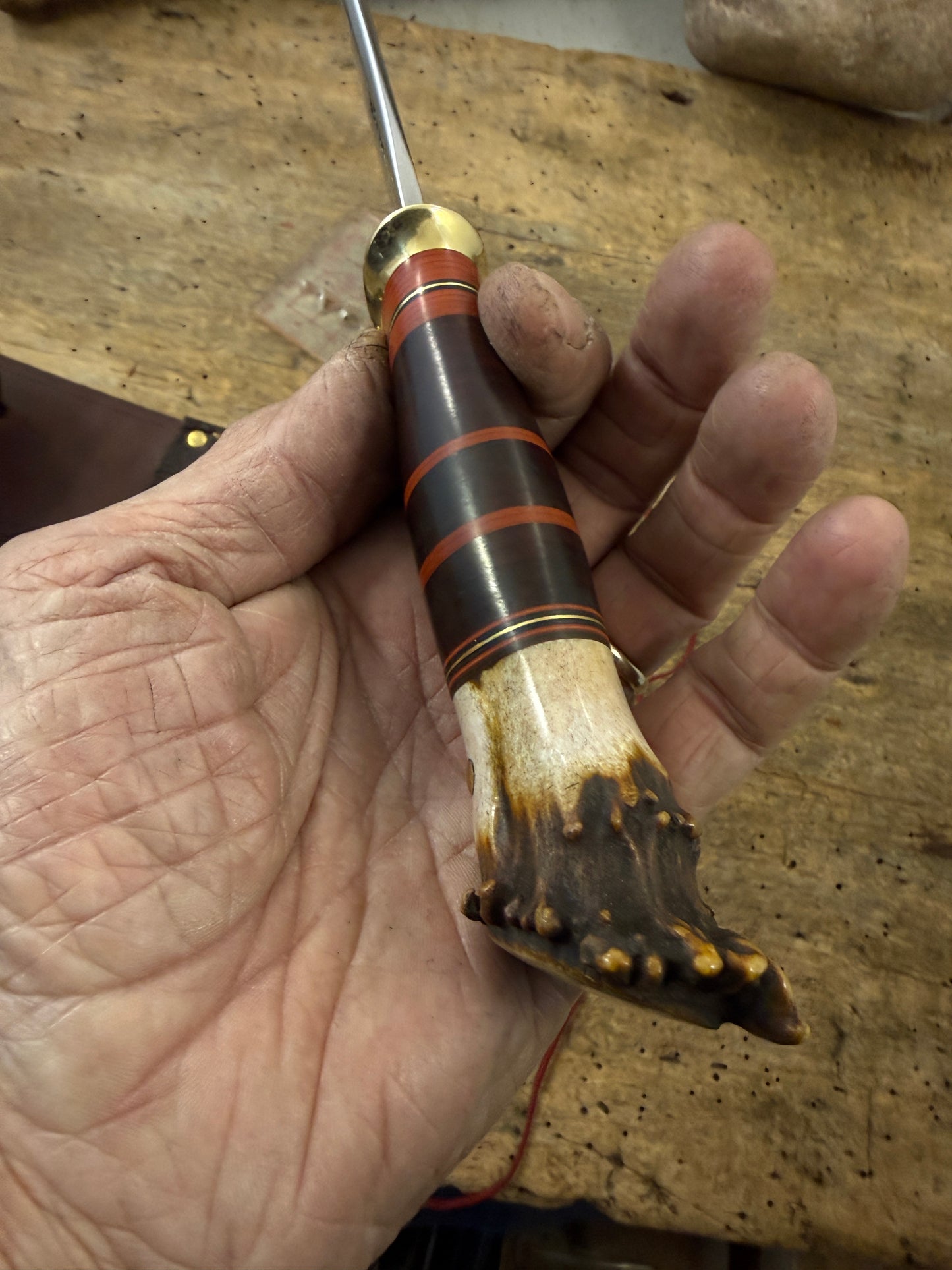 Treeman Fox River Hunter  5" Pro Cut Steel Horse Hide Crown Stag