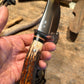 Treeman Fox River Hunter AEB-L Nickel Red Sambar Stag Ox Cap Shark sheath