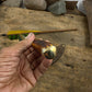 Treeman Old School 5 1/2" Deer & Trout Hunter . Brass real Red Sambar Stag Pinned Brass Butt