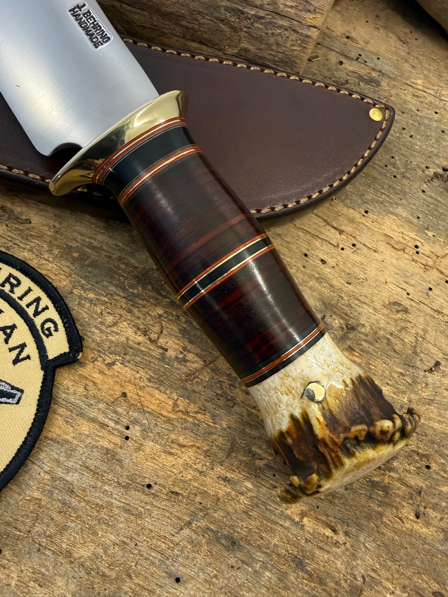 Treeman Woodmonk 5 1/2" Blade Horse hide Crown Stag