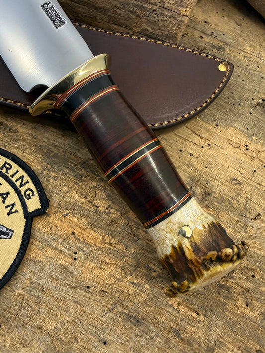 Treeman Woodmonk 5 1/2" Blade Horse hide Crown Stag