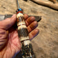 Treeman 3 Piece Sambar Stag 7" knife Nickel Silver Shark Sheath