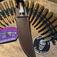 Treeman Double Skull Fighter 7" Blade Brass Guard Stag  Handle