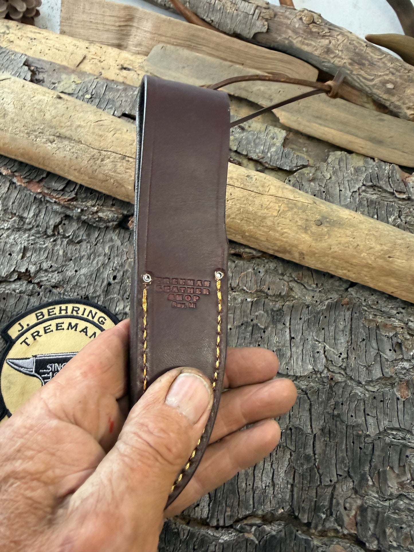 Treeman Trout Stag Aluminum AEB-L Stainless Giraffe Sheath