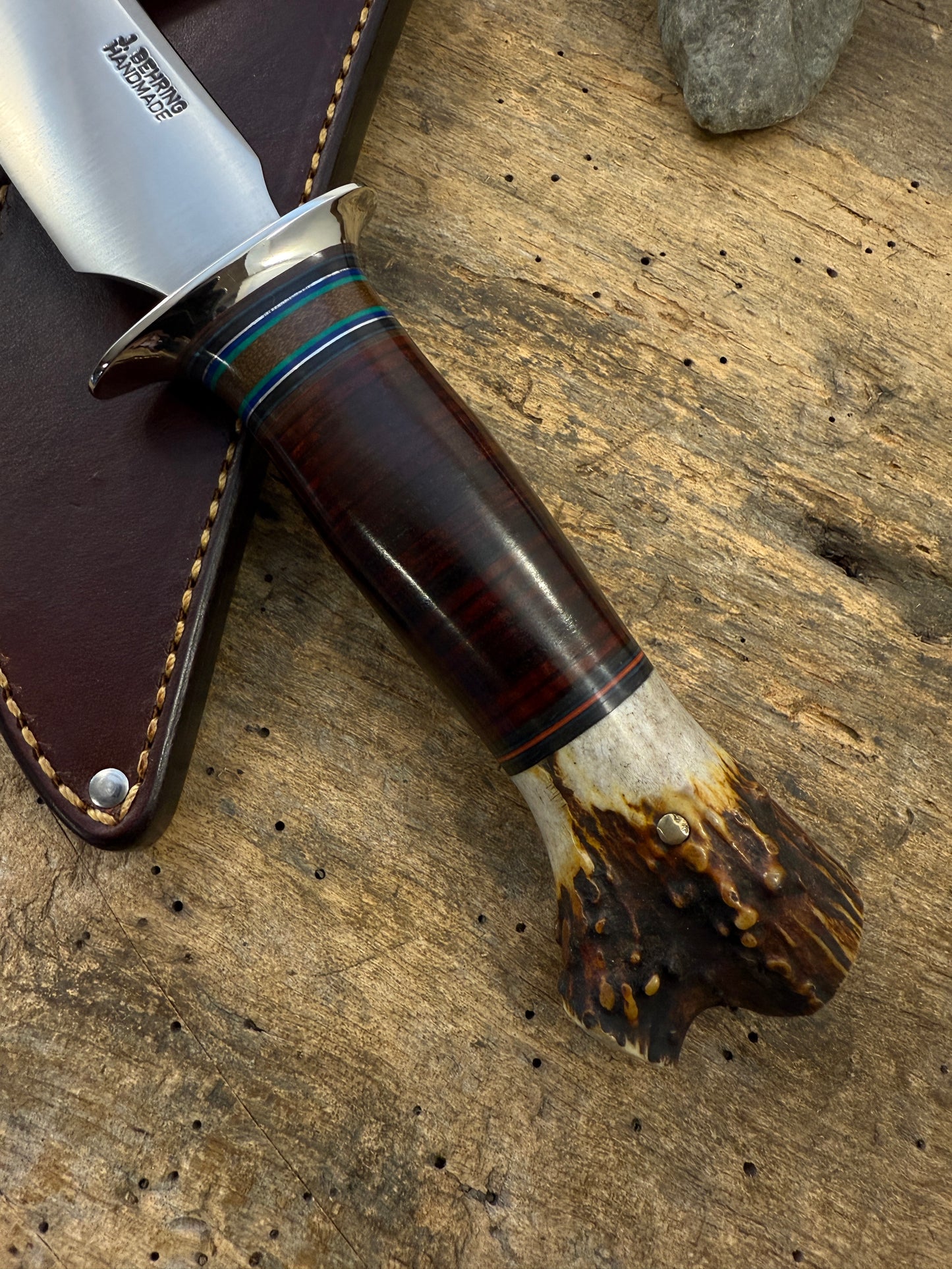 Model 1 - 6" Fighter Nickel Horse Hide Crotch Stag