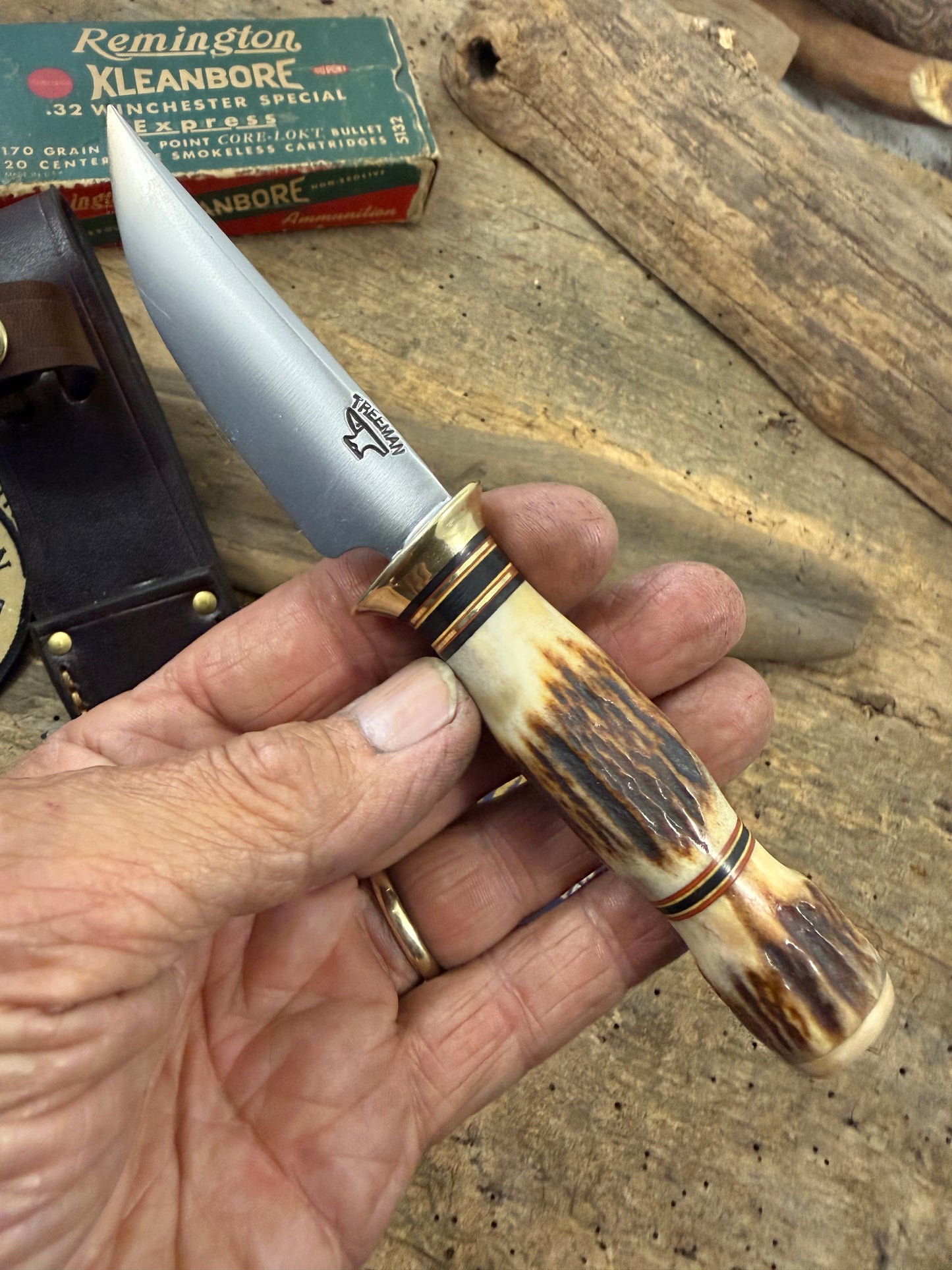 Treeman Stag/Stag Trout Knives Stainless Mammoth