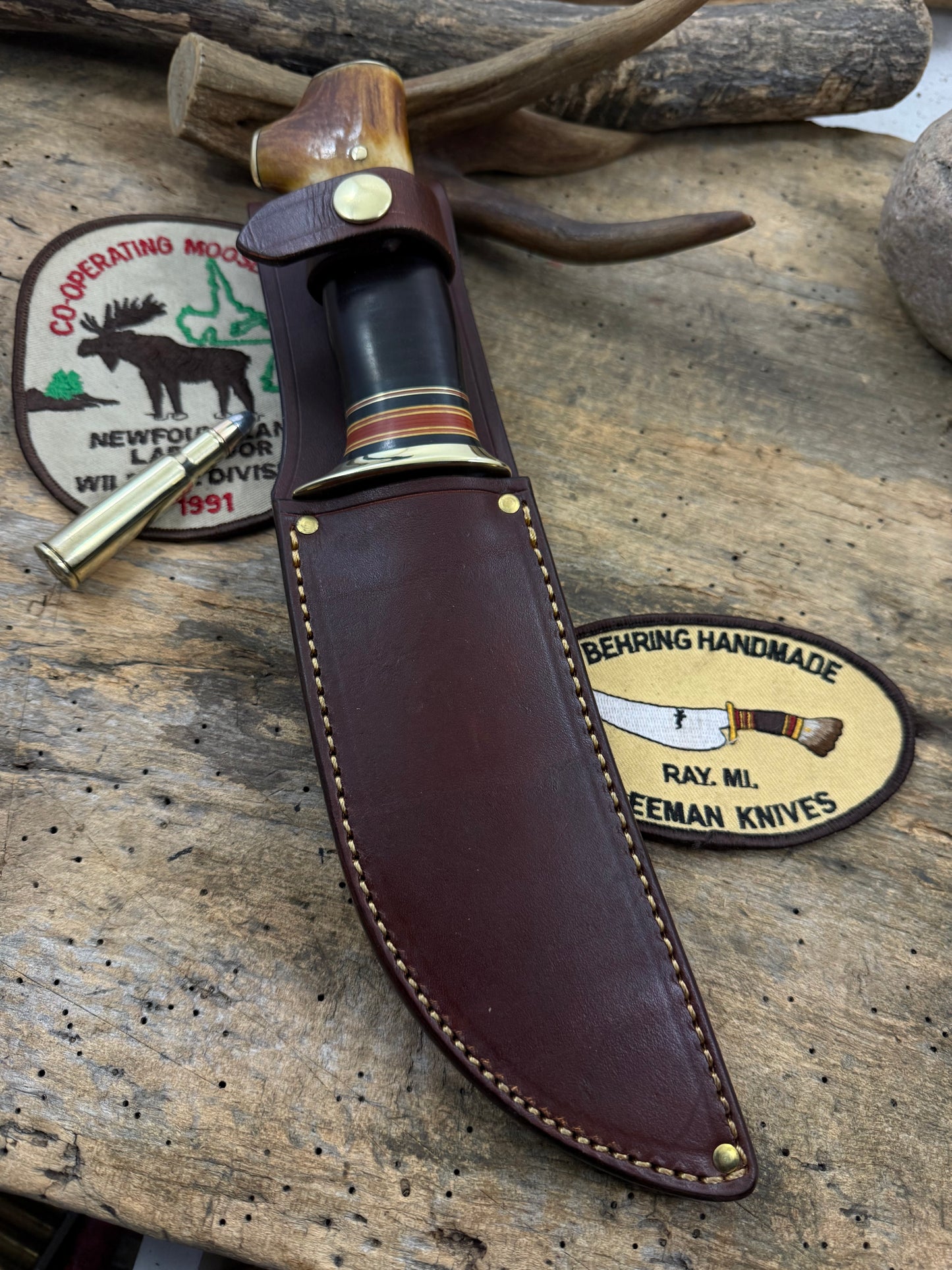 Big SIX Hammer Mark Hunter  Horse Hide Crotch Stag Pinned butt Caps