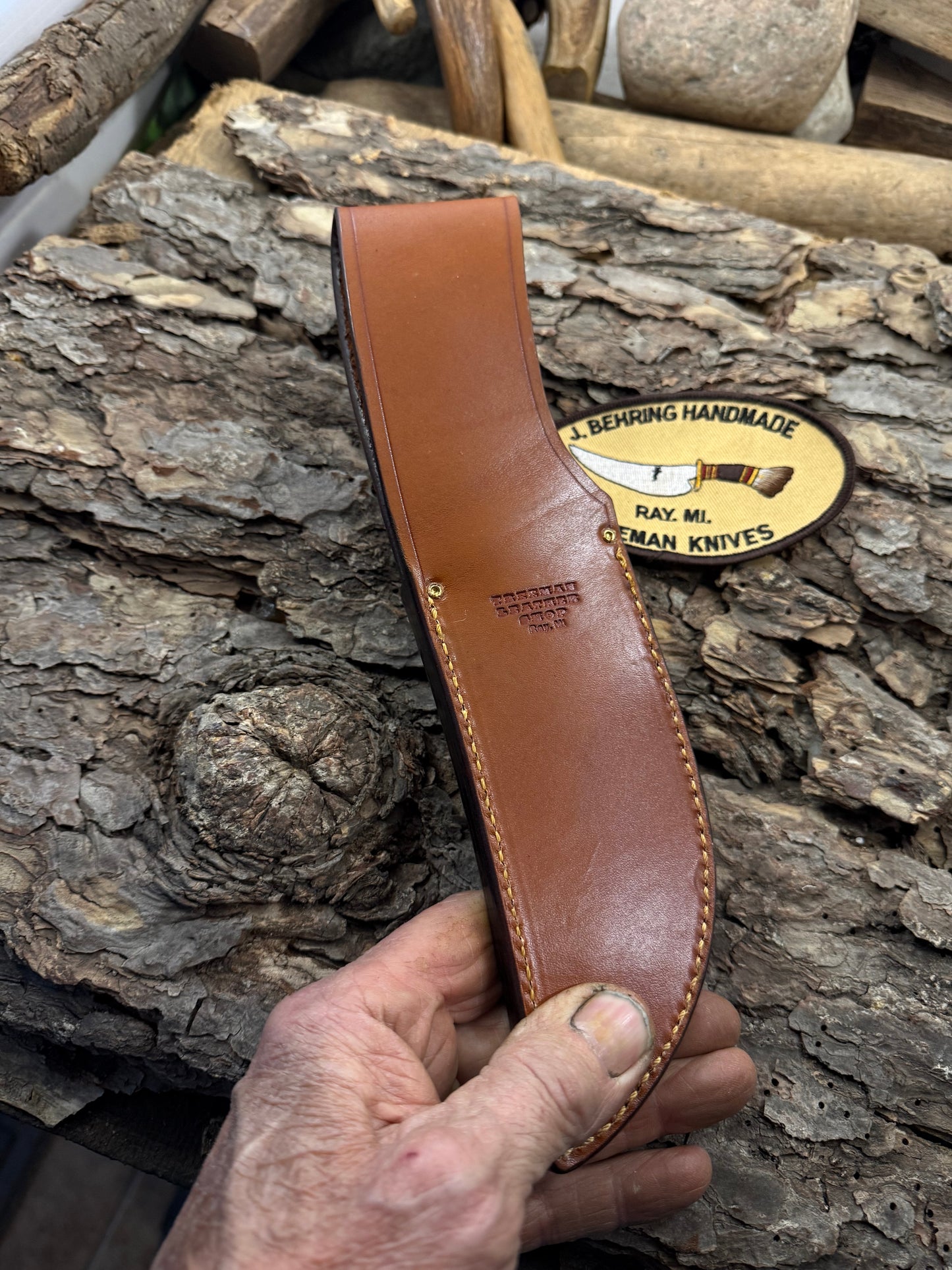 Treeman Semi Skinner Heavy Duty Hammer Marked 5 1/2" Blade Primo Sambar Stag