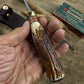 Treeman Beautiful Semi Skinner 5 3/4" Blade Red Stag Shark