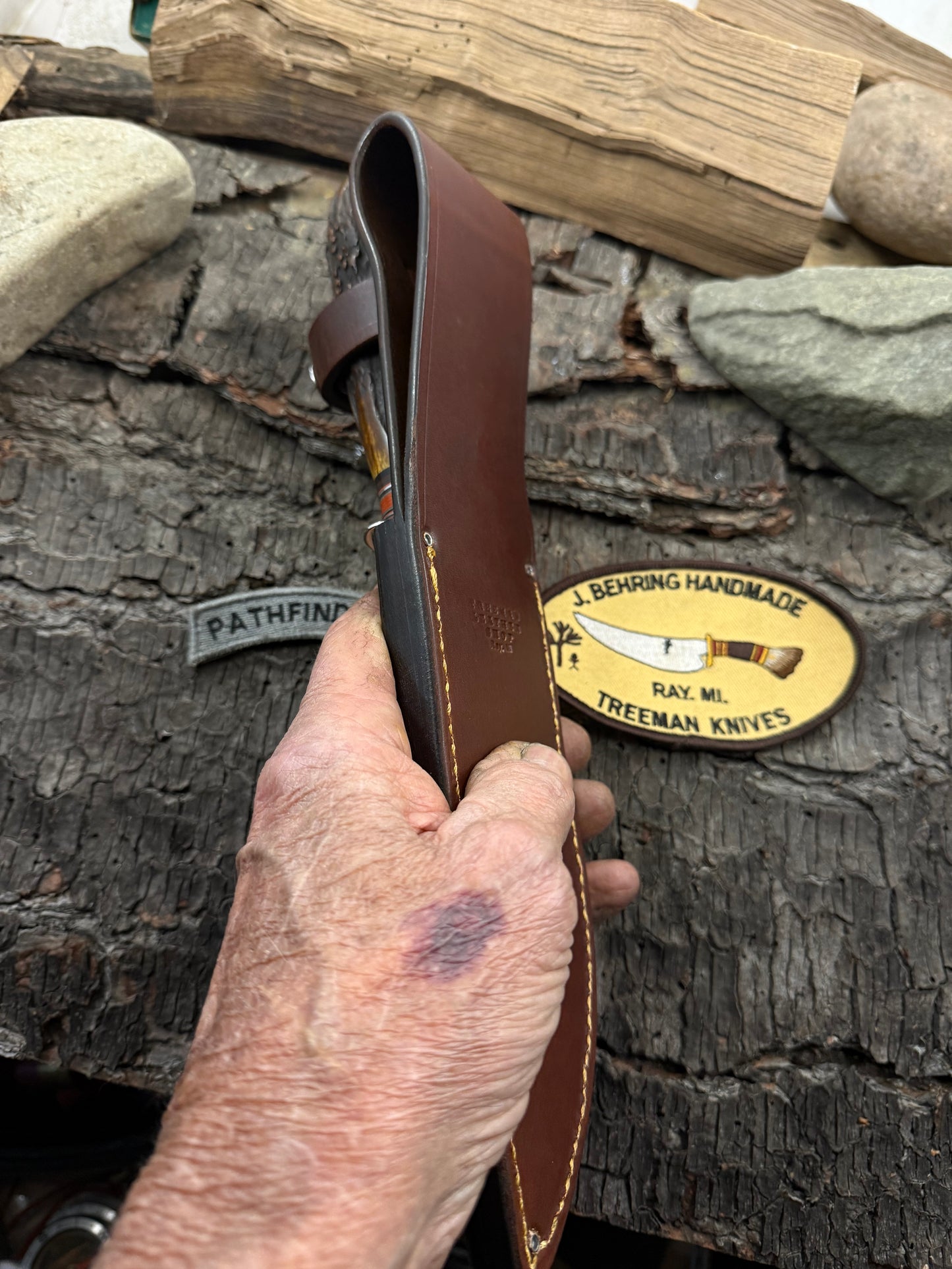 Hammer Mark Fighter 6" Heavy Duty Nickel Guard Killer Sambar Stag Snapping Turtle Sheath