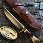 Vintage Treeman Fighter 6 1/2" Brass Guard Sullivan Sheath