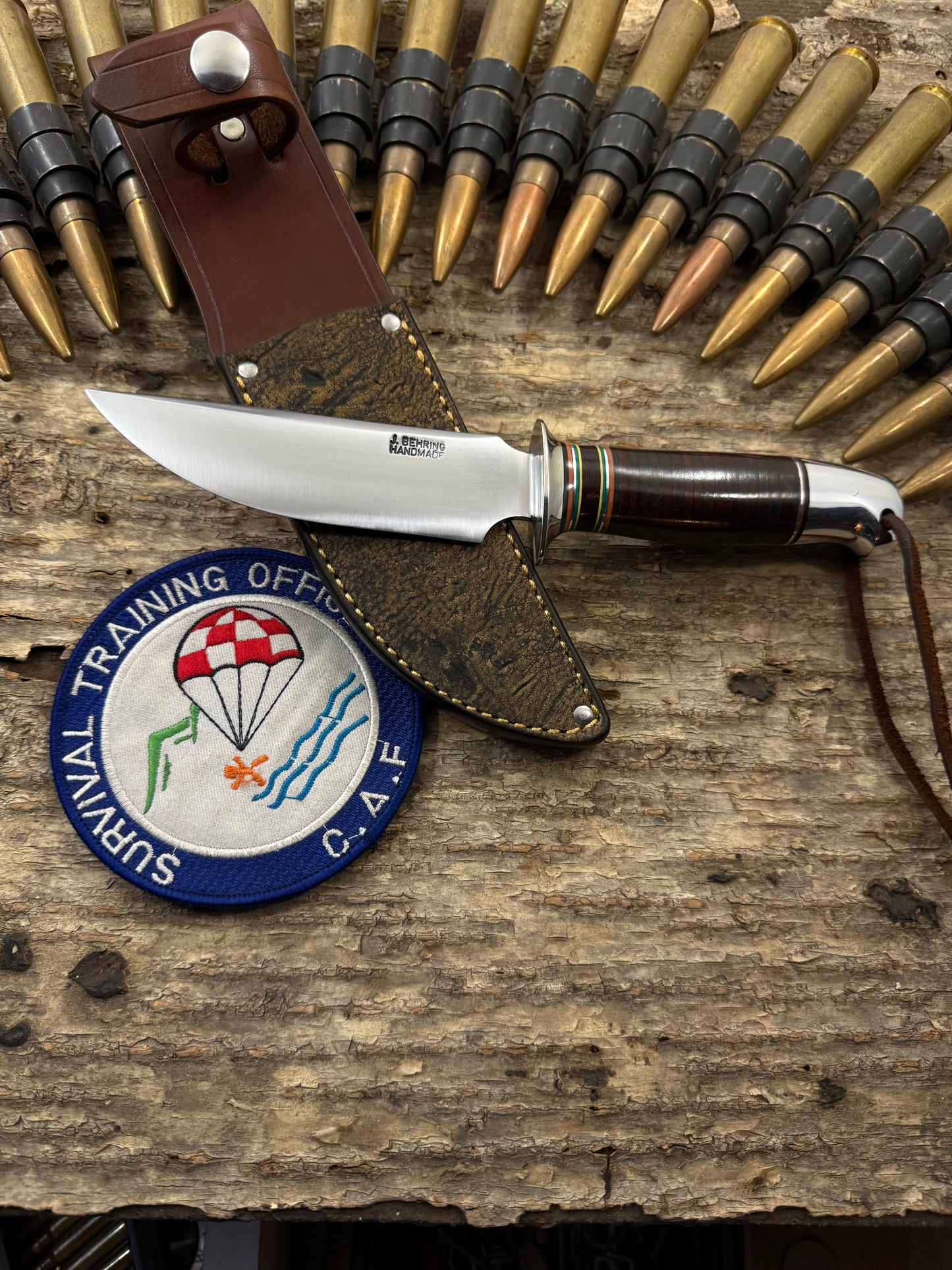 Model 1- 5"  Nickel Guard Horse hide Aluminum Butt