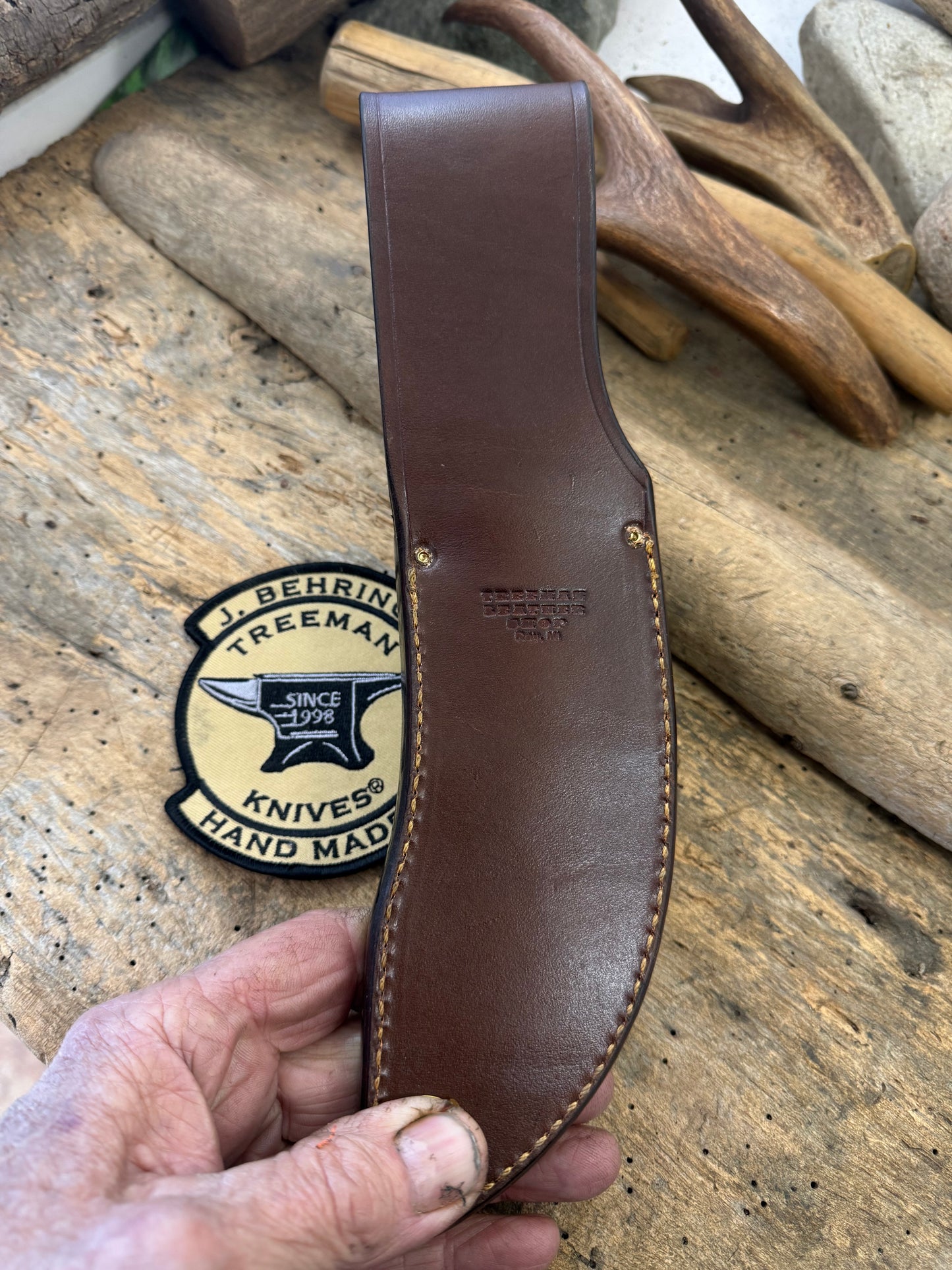 Treeman Stag/Stag Woodcraft 6" Blade  Brass guard