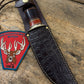 Treeman 6" old school Scagel style Hunter Horse Hide Brass crows beak Crock Sheath