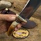 Treeman Woodcraft 6" Brass sambar stag Sheep horn butt