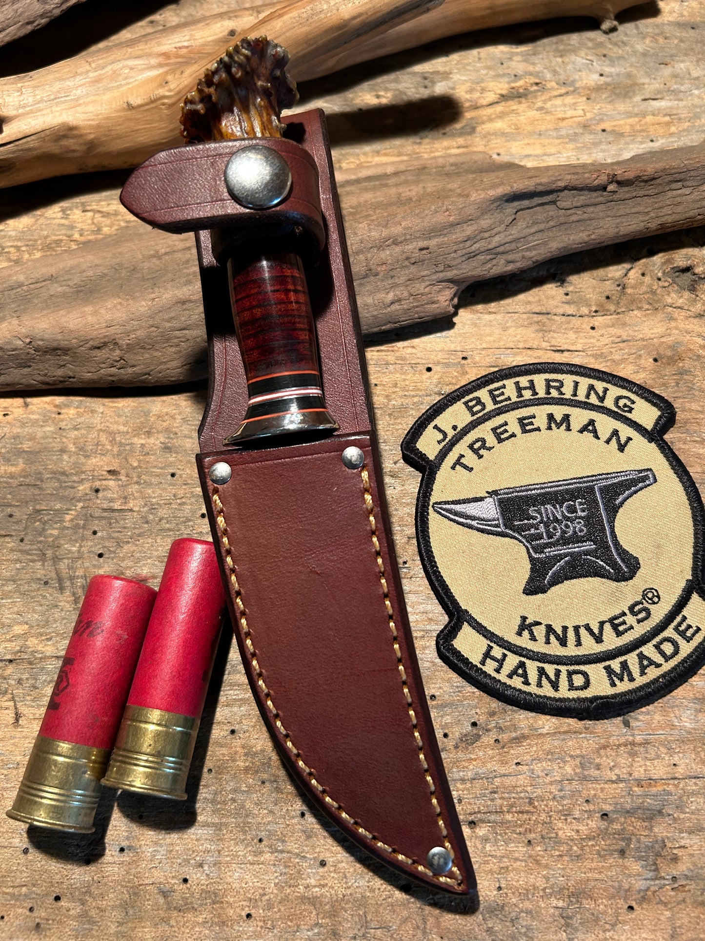 Treeman Michigan Trout Knife 3 1/2" Blade NS HH German Crown Stag