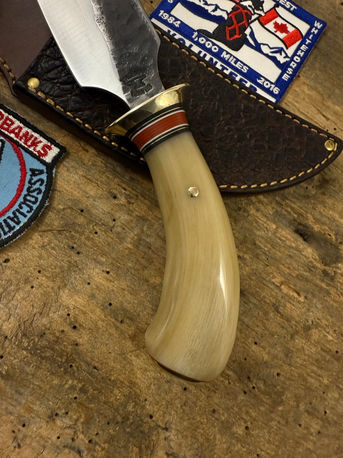 Treeman Musk Ox Semi Skinner Hammer mark Elephant Hide Sheath