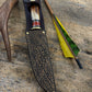 Treeman Old School 5 1/2" Deer & Trout Hunter . Brass real Red Sambar Stag Pinned Brass Butt