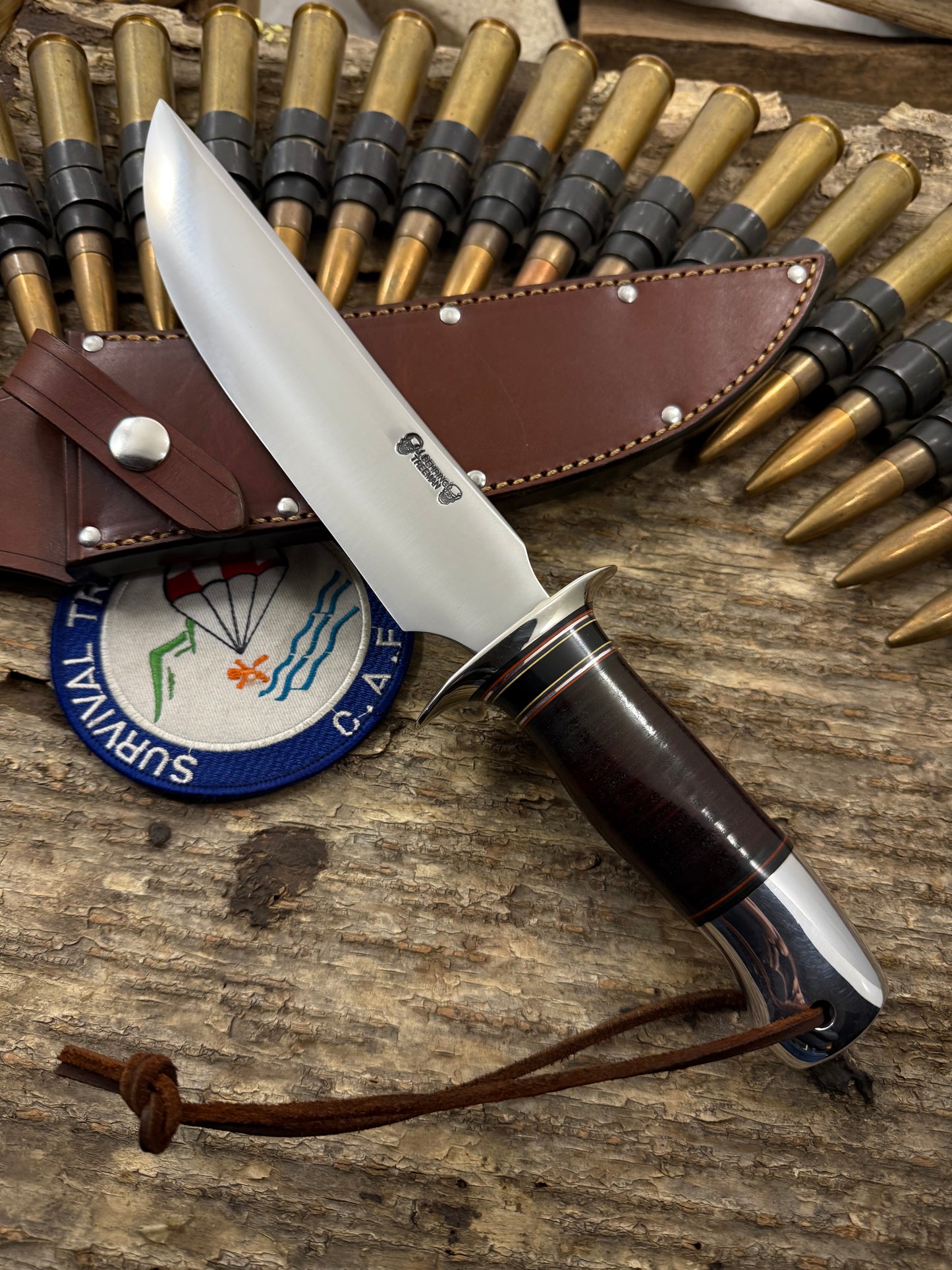 J. Behring Handmade 8" Model 1 Heavy Duty AEB-L Stainless Skull Fighter