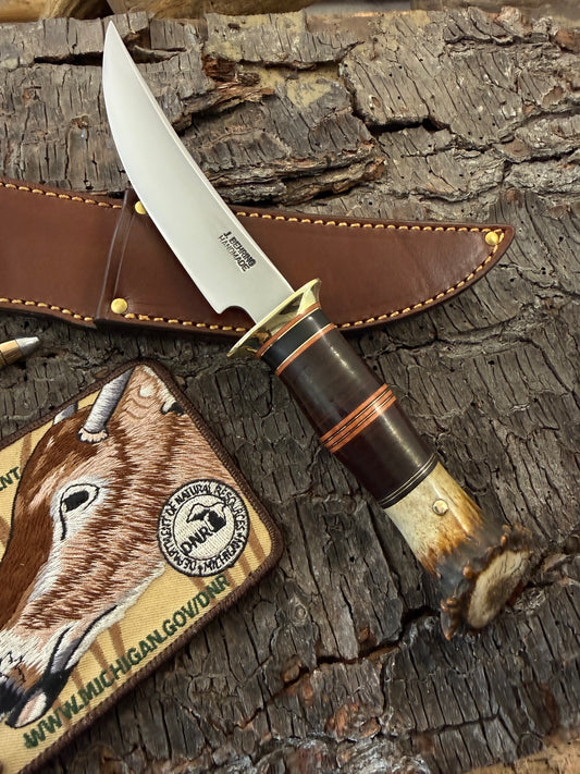Treeman 5" Deer & Trout Old School Crown Stag Horse hide