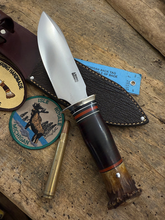 Treeman Special Hunter AEB-L Nickel Silver Horse Hide Crown stag Butt