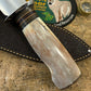 Treeman 6" Ivory Drop Point Mammoth Butt cap  Elephant Ear Sheath
