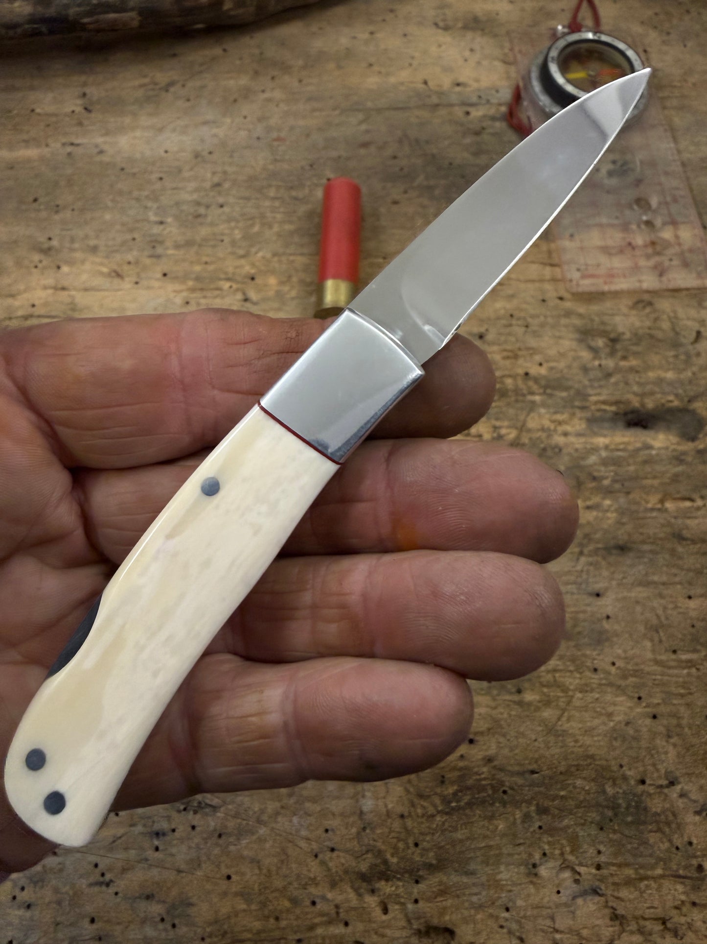 WC Davis Ivory Lock Back Folder 1980/90s vintage.