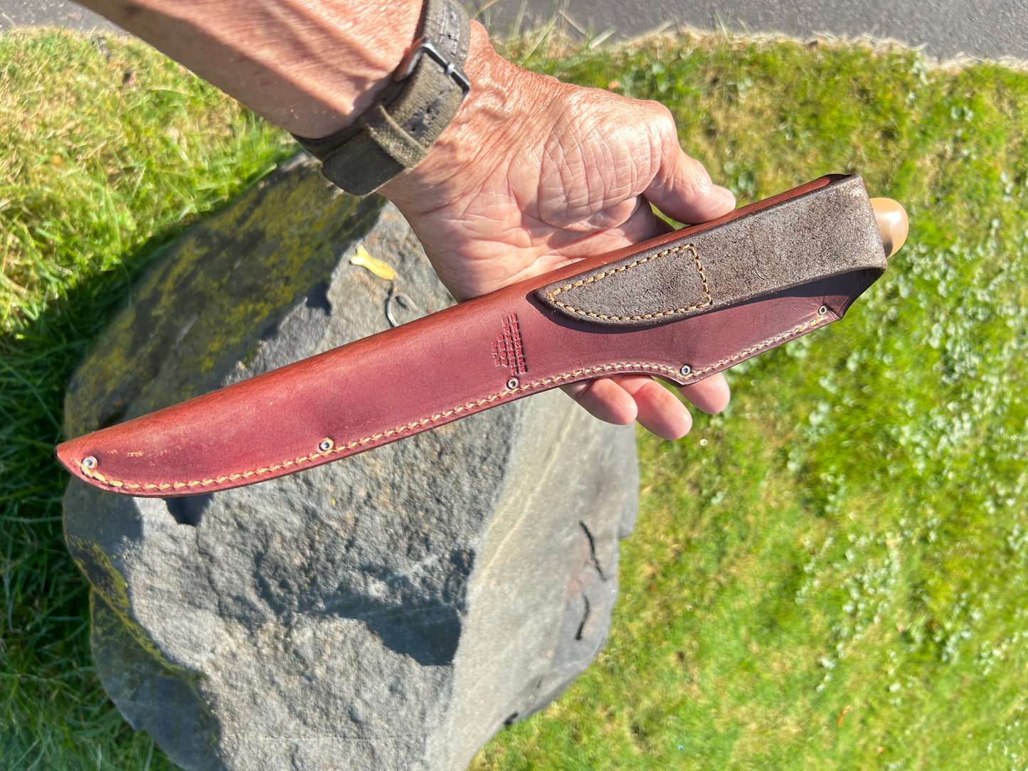 Treeman 9" Filiet Knife AEB-L Stainless Linen Micarta