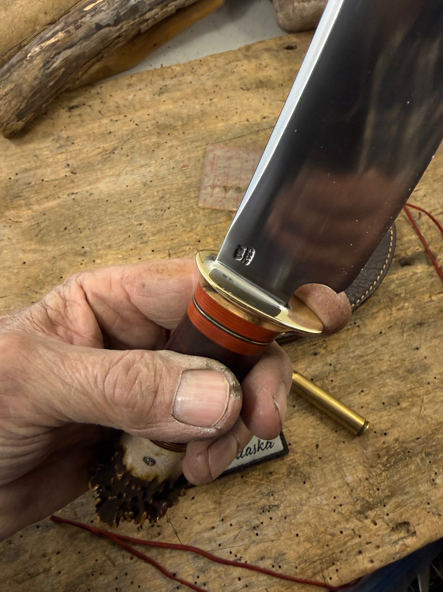 Treeman Fox River Hunter  5" Pro Cut Steel Horse Hide Crown Stag