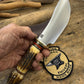 Treeman Stag/Stag Woodcraft 6" Blade  Brass guard